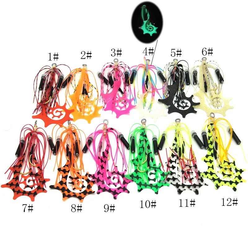 Kabura Jigging Madai Assist Hooks Strong Tai Rubbers Silicone Skirts Filaments Ribbons Different Colors Slider Jigs Tails Sinker