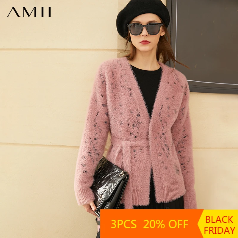 Amii Minimalism Winter Causal Cardigans For Women