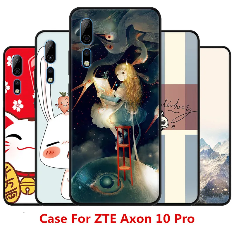 Чехол с рисунком Faston для zte Axon 10 Pro TPU окрашенный мобильного телефона милым