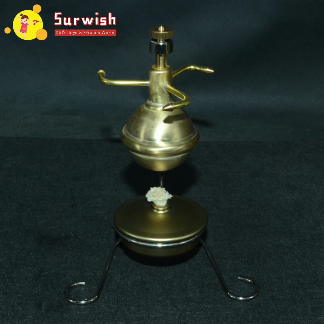 

6.8 X 10 X 13.2CM Mini Pure Copper Verticle Type Steam Engine Model Creative Gift Set