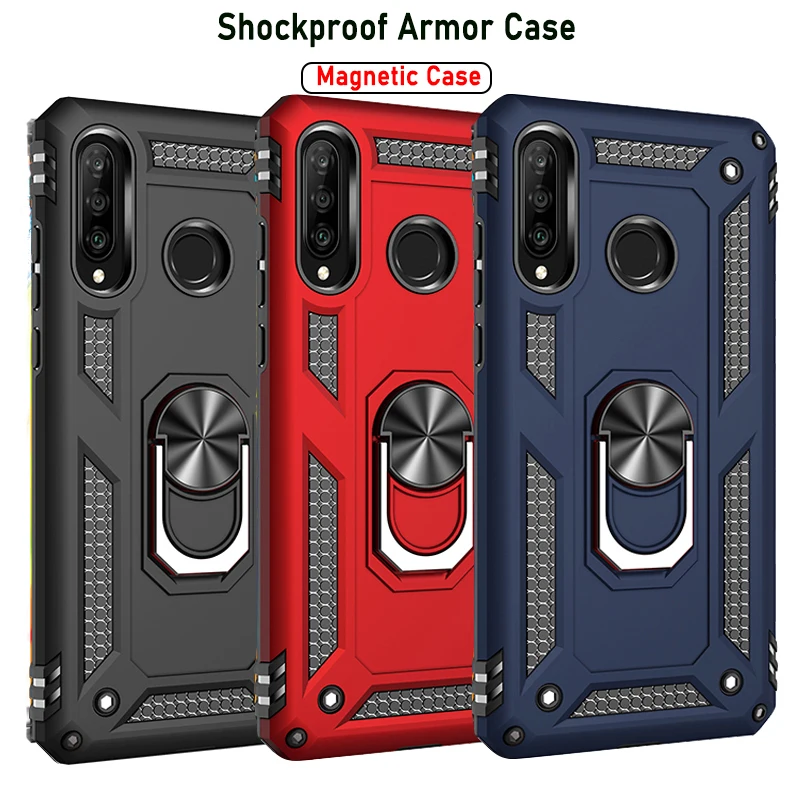 Armatura Antiurto Cassa Del Telefono Per Huawei Honor 50 8A 9A 8S 9S 10 20 P40 P30 P20 Mate 20 30 40 Pro Lite Magnetico Auto Supporto Di Copertura