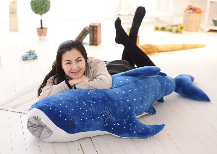 150 см большого размера, мягкий плюшевая игрушечная Акула Большой креативный голубой кит мягкая Акула морская рыба плюшевая подушка милая