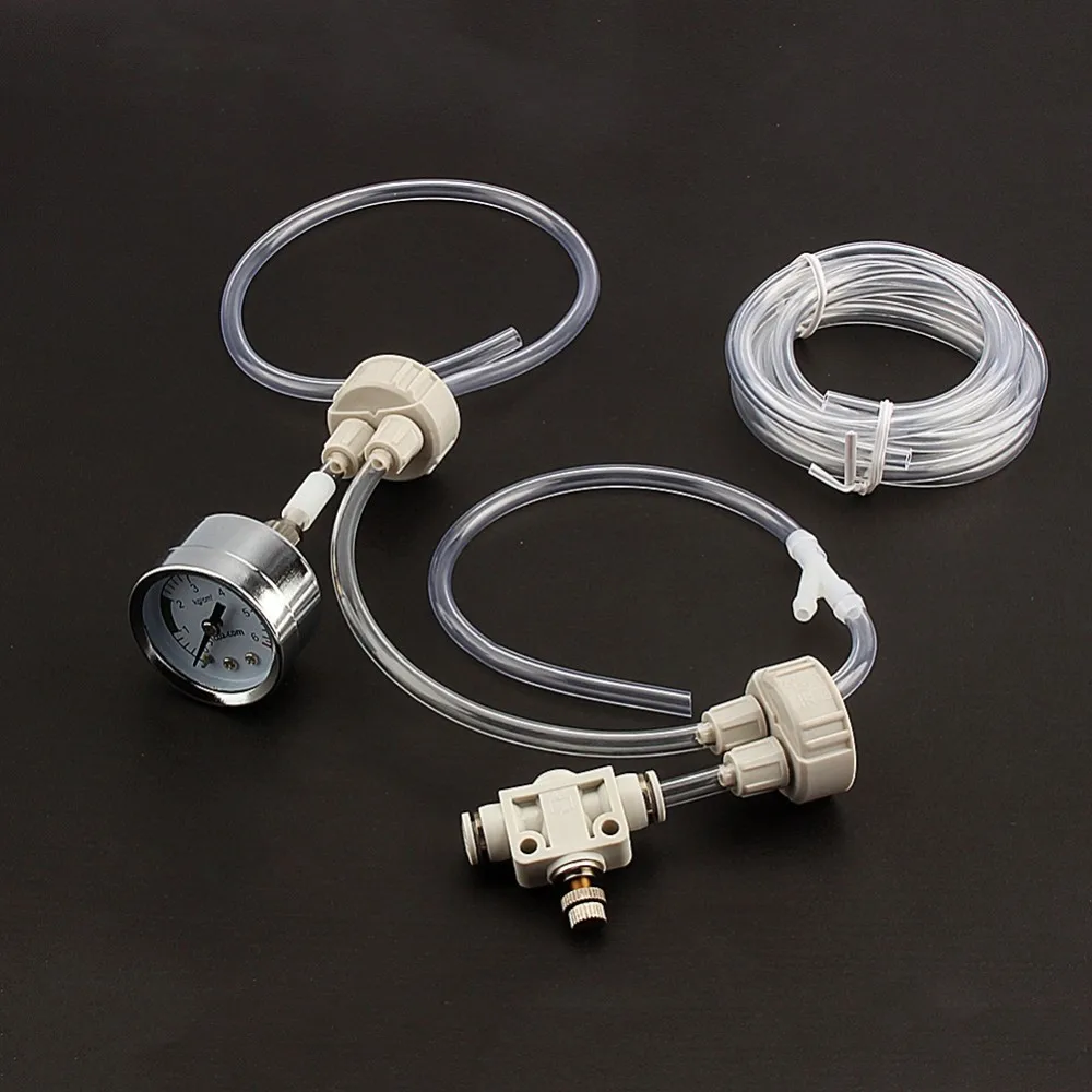 D201 аквариум DIY CO2 генераторная система Комплект давление Регулировка воздушного потока Диффузор Аквариум пробки проверка иглы клапан Guage