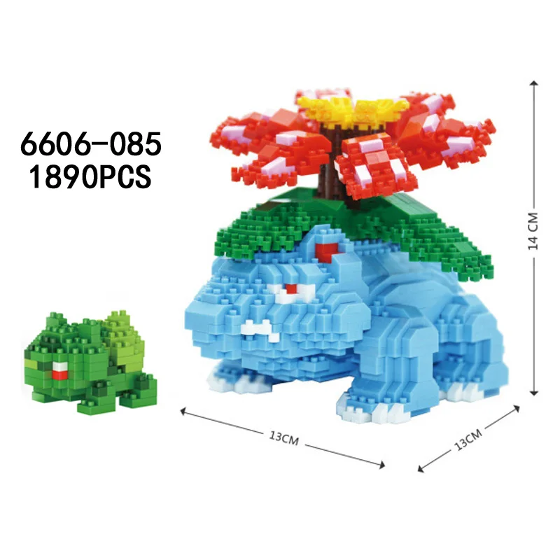 Poke игра gosanke Эволюция нанокирпич Bulbasaur Venusaur чармандер Чаризард белка Blastoise микро алмазный блок игрушки