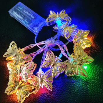 

LED Lights Flashing Light Iron Art Monochrome Pendant Lighting Chain Christmas Holiday Wedding Bar Outdoor Decoration String Lig