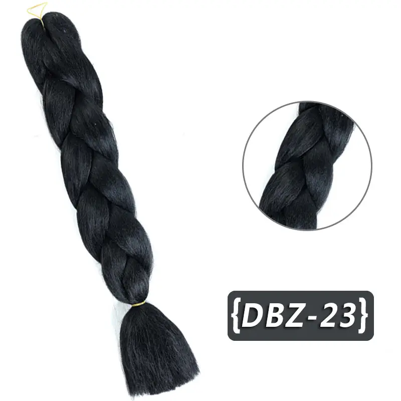 2" термостойкие плетеные волосы Омбре двухцветные огромные косички волосы синтетические волосы для кукол вязанные крючком волосы 100 г/упак. JINKAILI - Цвет: BR01-23