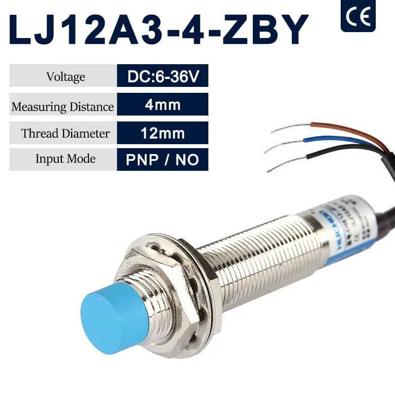 Sensore Di Prossimit&agrave; LJ12A3-4-Z/BX DC 12-24V - Interruttore NPN A 3 Fili Normalmente Aperto