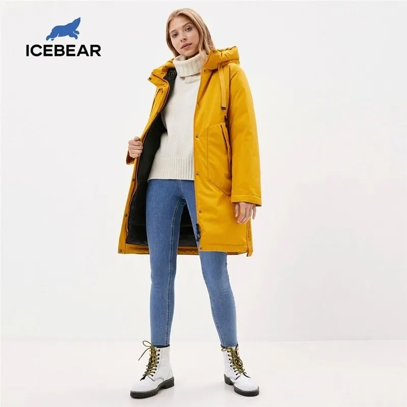 ICEbear 2020 женская зимняя куртка женское пальто с капюшоном повседневная одежда