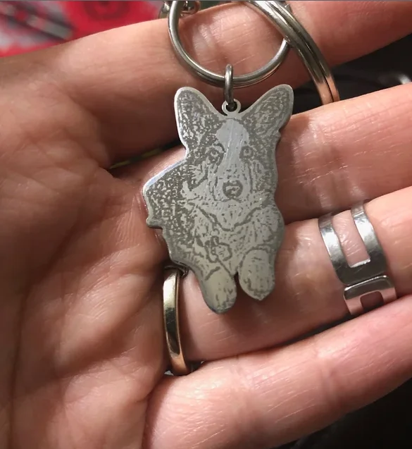 Lateefah Fashion Jewlery Photo Custom Dog  Pet Photo Pendant Keychain Pet Jewelry Gifts For Dogs Lovers Pet memorial Keychain