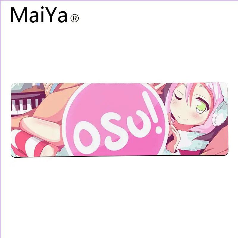 Maiya высококачественные музыкальные игры OSU! Силиконовый большой/маленький коврик для мышки игра большой коврик для мыши клавиатуры коврик - Цвет: Lock Edge 40X90cm