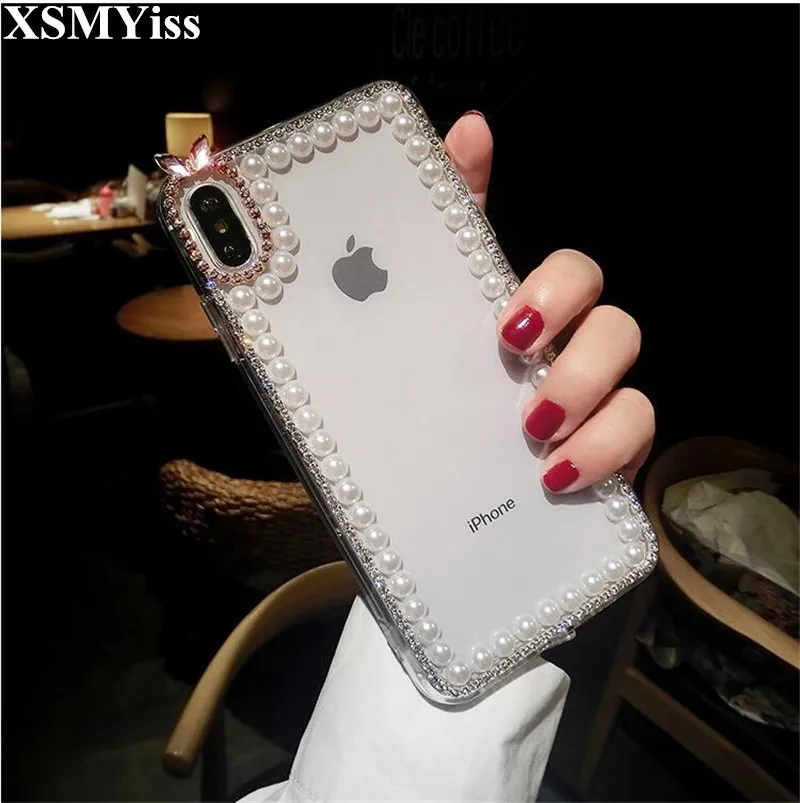 For Huawei Honor 8 9 10 20 Lite V10 V20 7X 8X 9X Nova2 3 4 5 Bling Rhinestone Diamond Lady Claw Chain Jewelry Crystal Case Cover |