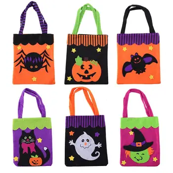 

6pcs Cute Durable Creative Applique Lint Bags Halloween Bags for Festival