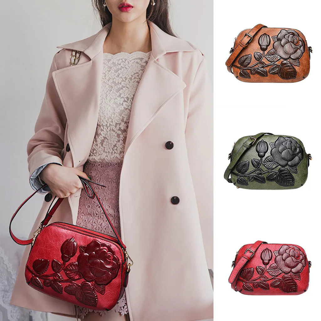 

Xiniu Women's Fashion Retro Three-dimensional Embossing Folk-custom Shoulder Bag For Women Bolsa de ombro das mulheres#30