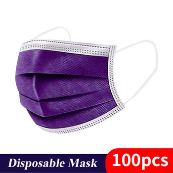 

Disposable Mouth Mask Non-woven 3 Ply Dustproof Breathable Ear Loop Masks with Elastic Adult Protective Face Cover Mascarillas