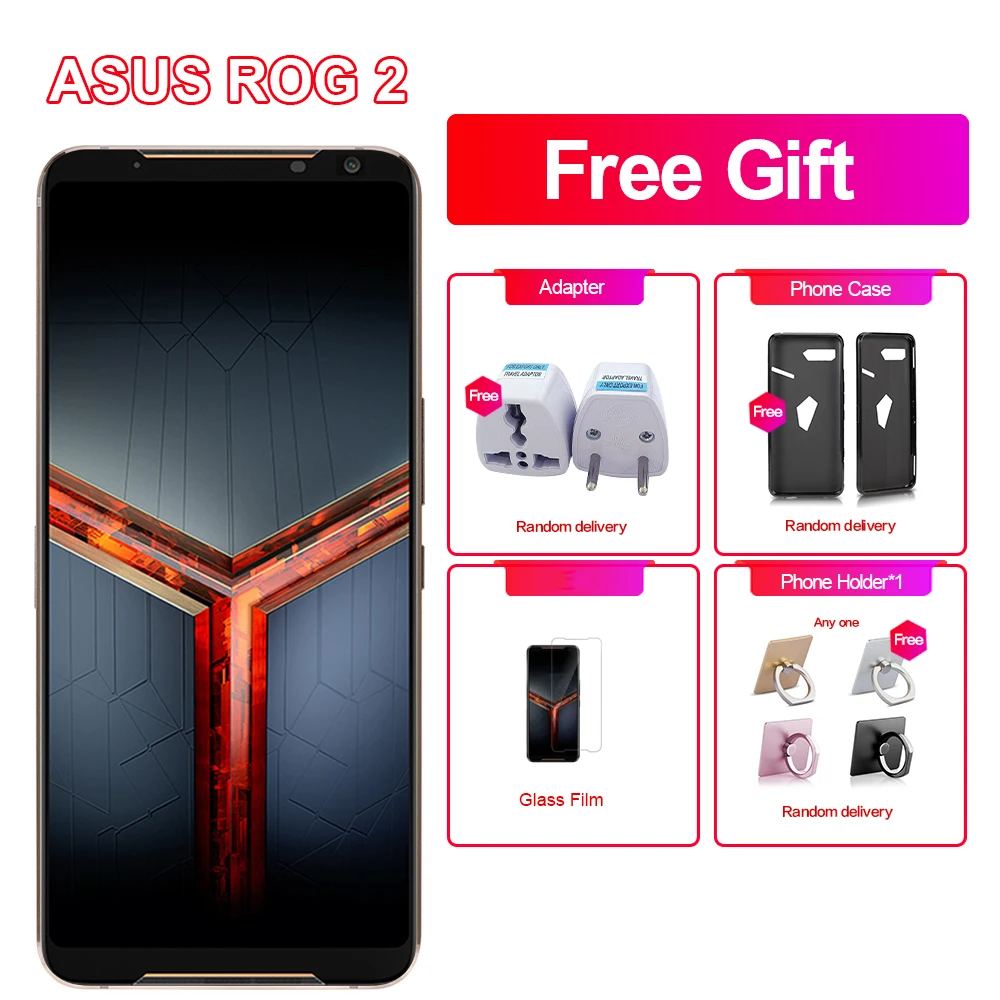 Смартфон Asus ROG Phone 2 Game 6 59 дюйма 12 Гб ОЗУ 1 ТБ ПЗУ Snapdragon 855 + NFC II ZS660KL 6000 мАч мобильный