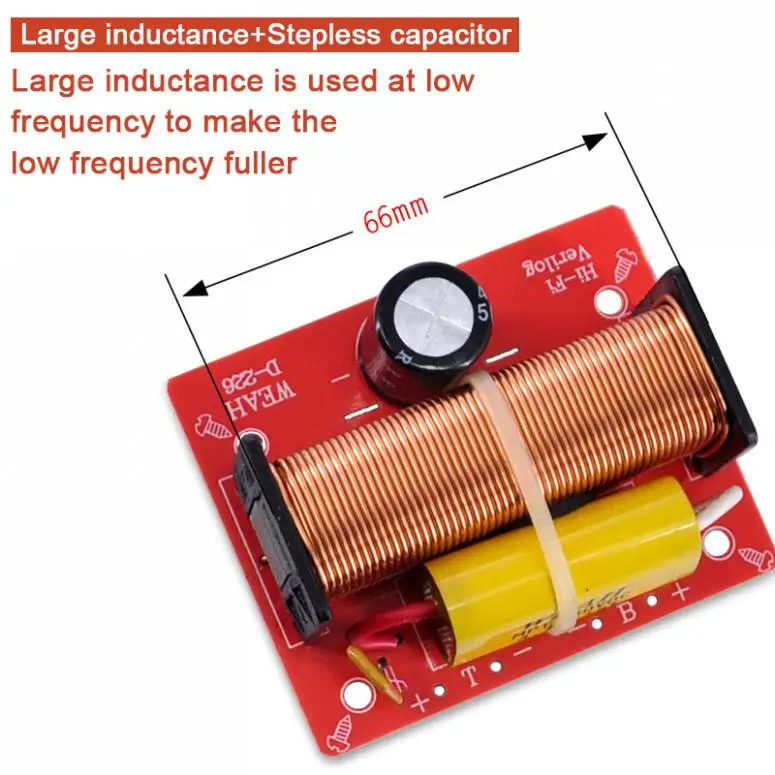 D226 100W Speaker 2 Way Crossover Audio Treble+ Bass Independent Crossover Speakers Filter Frequency Divider