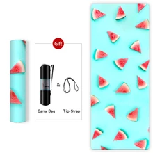 TPE Color Printing Yoga Mat The Food Series Non-Slip Odorless Fitness Workout Yoga Pad Exercise Equipment Accept Personal Design