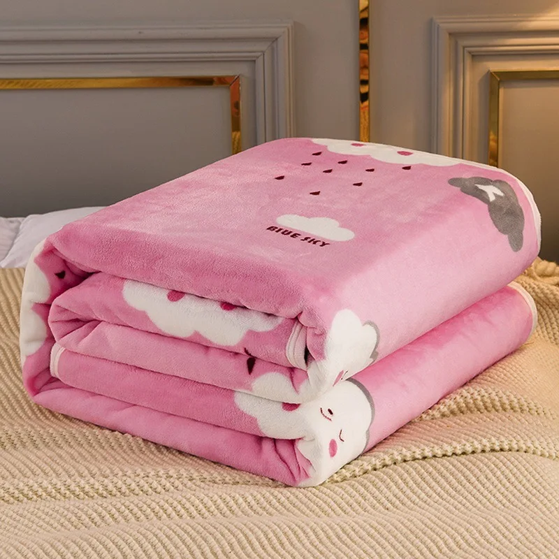 

Coral Fleece Blanket Flannel Gift Napping Spring Autumn Summer Winter Towel Quilt Colorful Comfortable Cozy Soft Breathable Warm