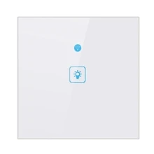 Wi-Fi Смарт-переключатель настенный выключатель светильник ЕС стандартный кнопочный переключатель Хрустальная стеклянная панель светодиодный светильник