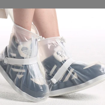 

Reusable Waterproof Shoes Cover Non-slip Shoes Covers with Zipper Closure for Cycling Camping Fishing Garden Size XXL