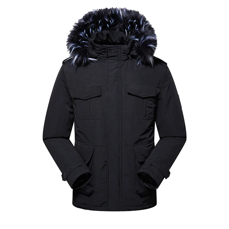 Men Winter Warm Long Jackets With Fur Collar Thick Thermal Parka For Male Coats Size L-5XL Windbreak (1)