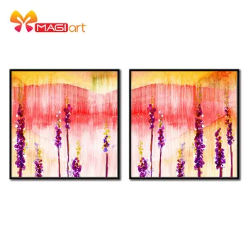 

Cross stitch kits Embroidery needlework sets 11CT water soluble canvas patterns 14CT Flower painting Lavender field-NCMF046