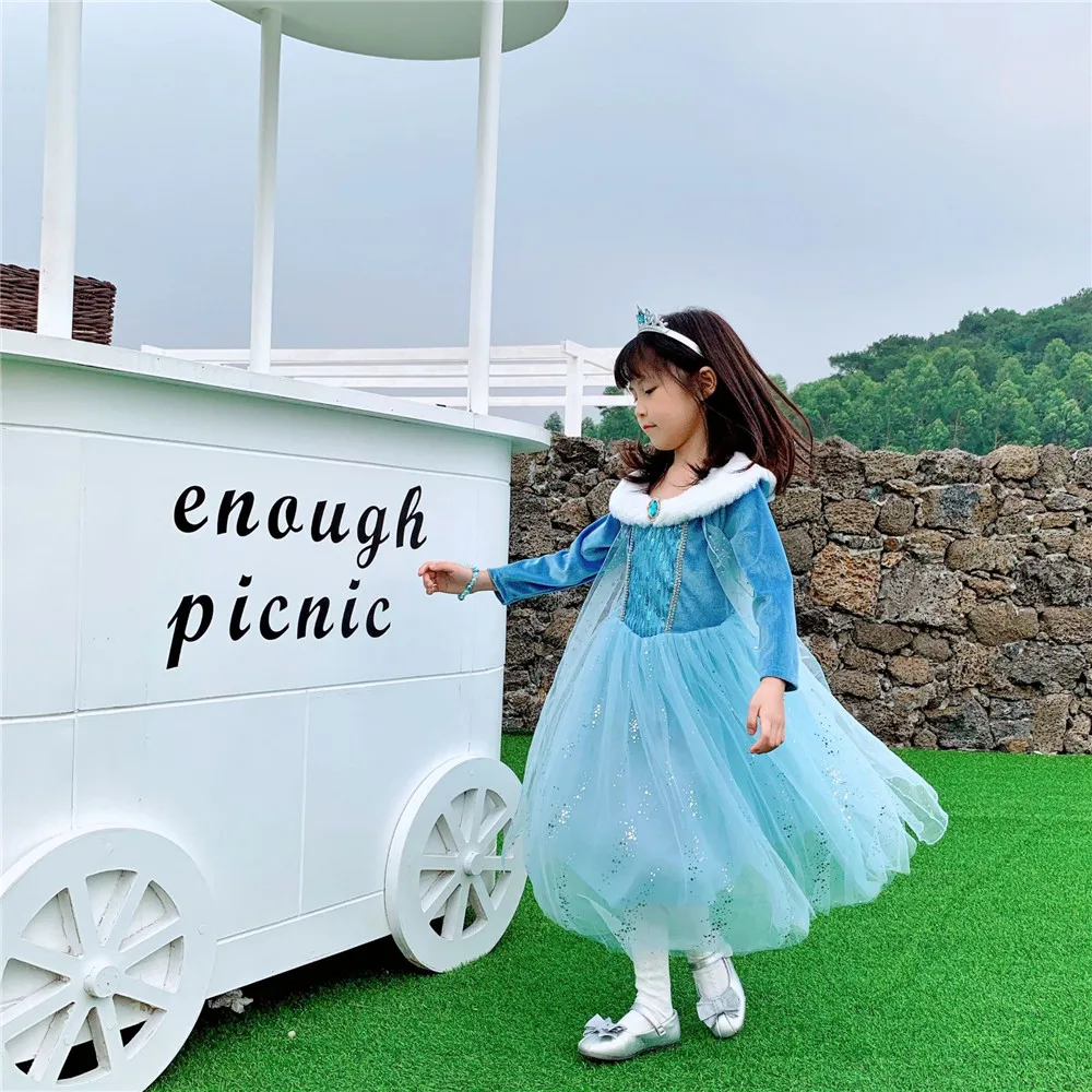 Рождественское платье принцессы «Эльза 2» для девочек; детское зимнее платье-пачка для дня рождения; одежда для костюмированной вечеринки для девочек-подростков; Vestidos Disfraz