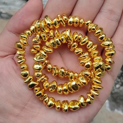 Gold Plated Hematite Gravel Spacer Beads (Gold)