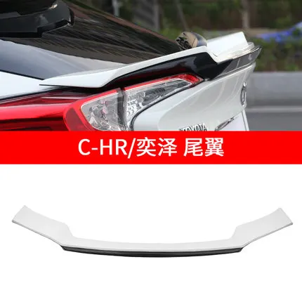 Для Toyota C-HR CHR ABS пластик Неокрашенный праймер цветной задний спойлер багажник крыша крыло спойлер для автомобиля Стайлинг - Цвет: Красный