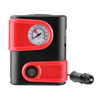 

DC 12V 100PSI Air Compressor Inflatable Pump Red Portable Auto Tire Pump Inflator Outlet Compact For Car Motorcycle Bicycles