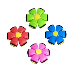 Balle volante ovni à lancer plat, avec lumière LED, jouet pour enfant, Sports de plein air, jardin, plage, basket Ball, balles plates déformées pour garçons 