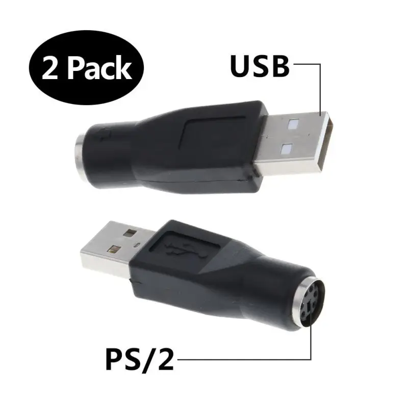 2 шт. кабель адаптер для PS2 интерфейс конвертер для PS/2 к USB адаптер головка К U порт USB переключатель клавиатуры разъем для мыши