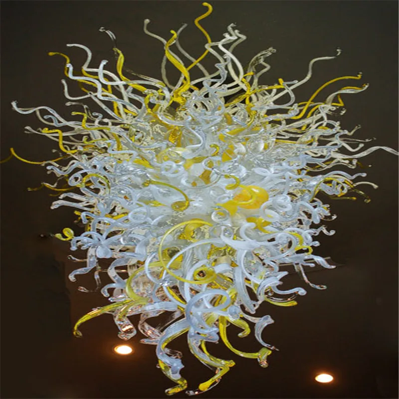 Modern Restaurant Interior Decoration Design Blown Glass Art Deco Chandelier Light