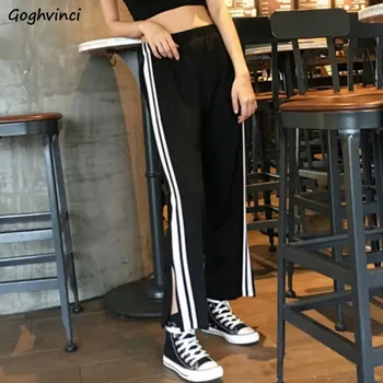 

Pants Women Ins Straight High Waist Leisure Loose Ankle-length Chic Trousers Womens Korean Style Simple All-match Comfortable
