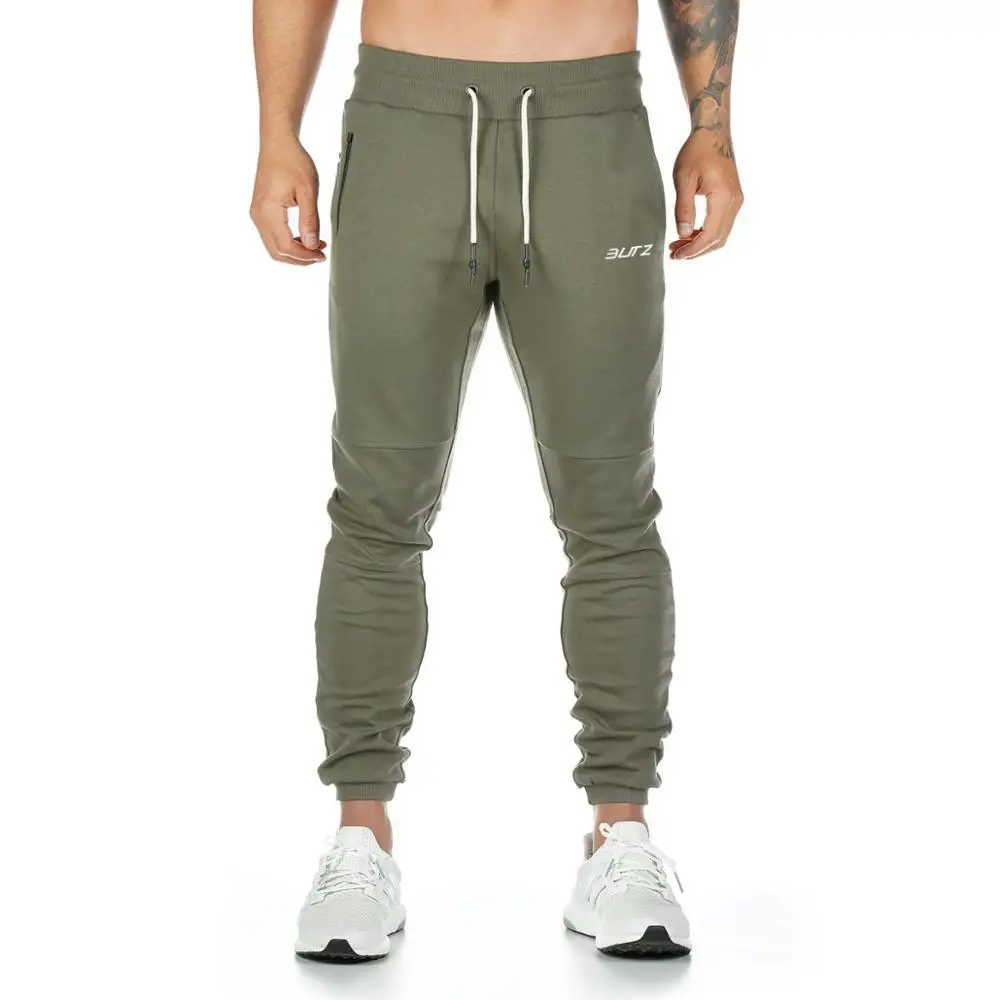 Army Green Новинка, мужские спортивные штаны, повседневные эластичные хлопковые мужские спортивные штаны, обтягивающие спортивные штаны, штаны для бега - Цвет: Army Green
