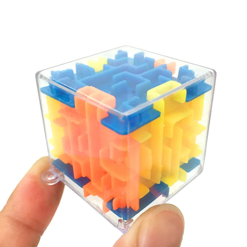 Пластиковые кубики лабиринт мини 3d Волшебные Детские лабиринтные игры
