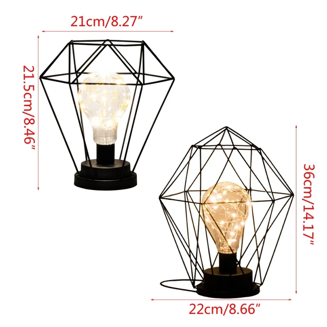 Luce notturna Retrò Ferro, Lampada da Tavolo Creativa Bottiglia di Vino,  Lampada Notturna Del Filo di Rame per Casa Ristorante Hotel