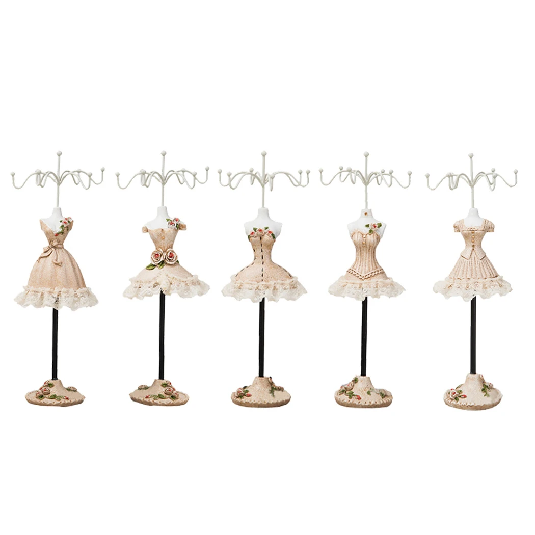 Fashion Jewelry Display Rack Rotatable Elegant Jewelry Stand Mannequin Jewelry Holder Necklace Bracelet Anklet Display Storage