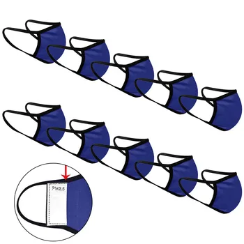 

Mask Unisex 10PCS Solid Washable Reusable Cloth Pocket Windproof Dustproof Mouth Mask Cover adjustable mondkapjes wasbaar Aug14