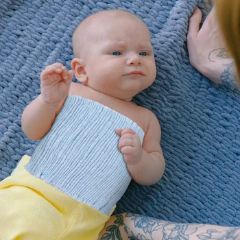 

2PCS Durable Pure Cotton Simple Lovely Bellyband Abdomen Circumference for Baby Child Newborn Infant