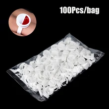 100 шт Макияж кольцо делитель Татуировка кольцо цвет чашки Емкость чашки татуировки цвет чаша Прививка ресниц Клей лоток татуировки пигмент