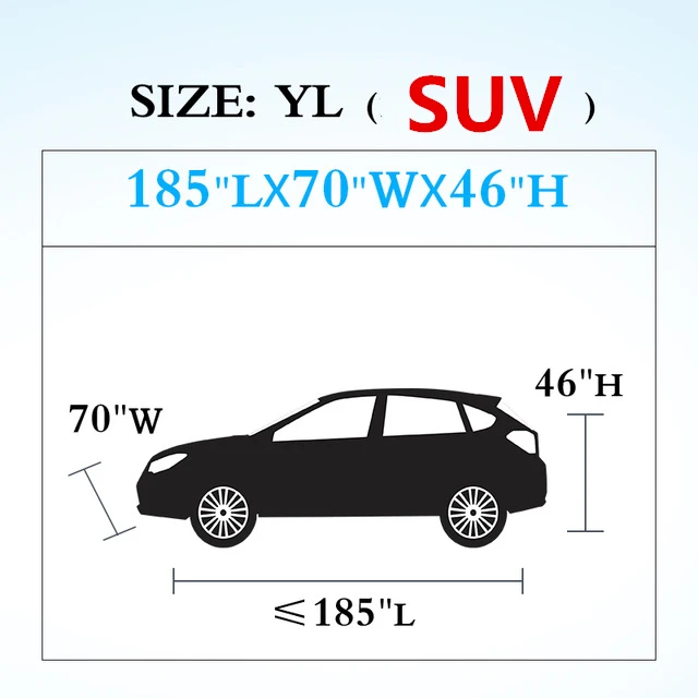 Водонепроницаемые автомобильные чехлы средство для защиты от солнца защита от пыли и ветра крышка Универсальный Fit suv седан хэтчбек - Название цвета: SUV YL