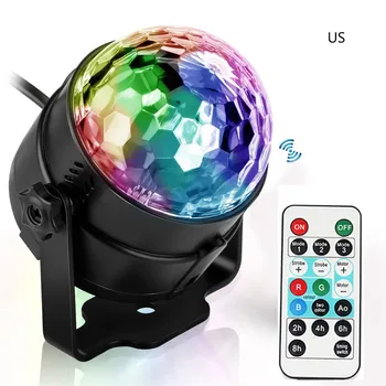 

Sound activated rotating disco party party lights strobe lights LED stage lights Christmas family KTV Christmas wedding show WWO