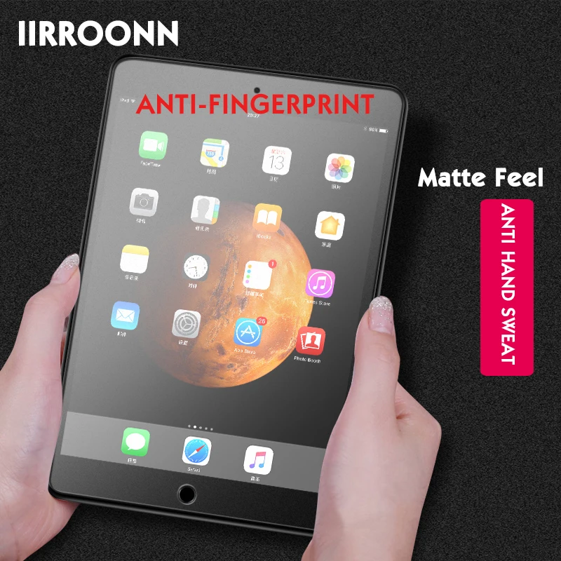 Цена Матовое закаленное стекло для Apple iPad mini Air, версия 1, 2, 3, ремешок Мини 5 4 2017 2018 iPad pro 9,7 10,5 защитный экран для планшета пленка