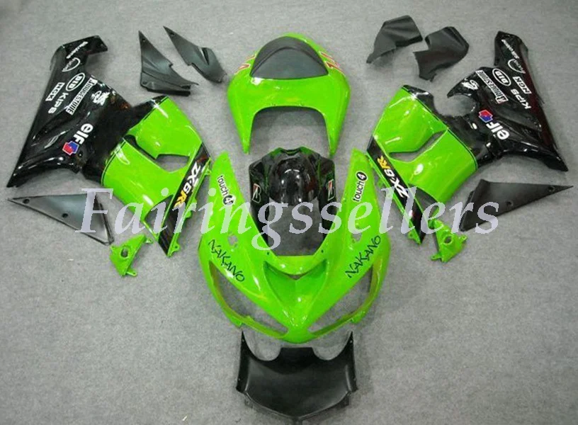 

OEM Quality Injection Mold Motorcycle New ABS Fairings kits Fit For kawasaki Ninja ZX-6R ZX6R 636 2005 2006 05 06 Black Green