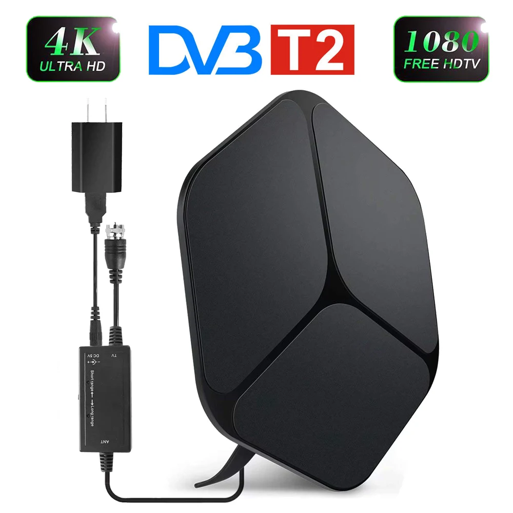 DVB-T2 комнатная тв антенна для цифрового тв hdtv dvb t2 антена для телевизора 4K 1080P DTV t2 цивровое тв антенна с участием усилитель сигнала 80 миль cellular signal booster