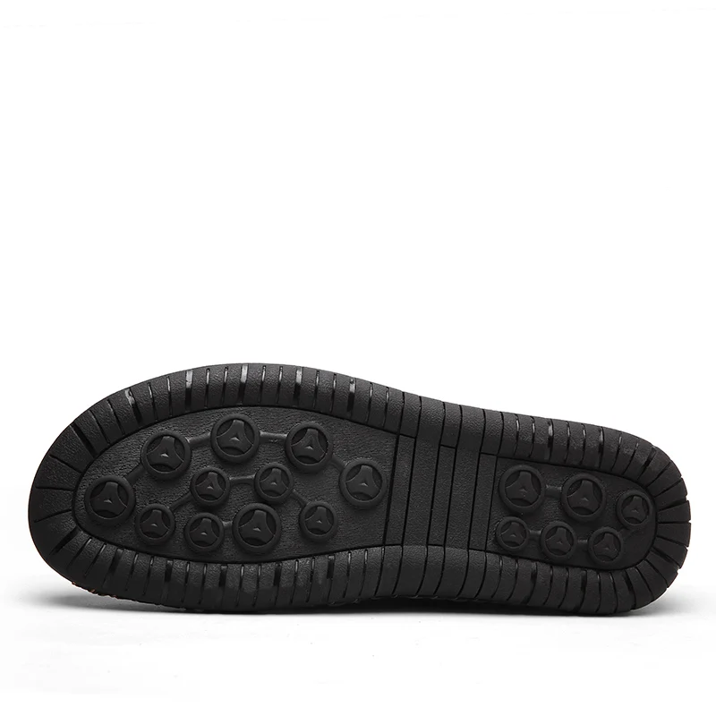 UEXIA Footwear Handmade Big Size 38-48 Men Casual Shoes Loafers Spring and Autumn Mens Moccasins Shoes Leather Men's Flats Shoe
