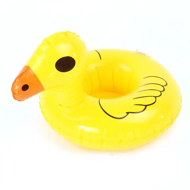 1pc 6 Colors Cartoon Inflatable Floating Drink Cup Holders Kawaii Swimming Pool Accessories Cute And Funny Summer For Cup Mat 2