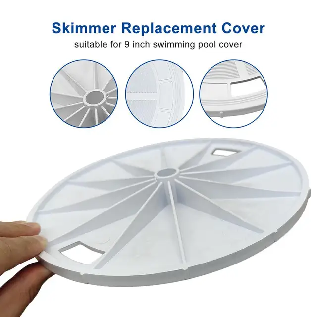 Skimmer Fedél Fedelek Cseréje 9 Hüvelykes Kerek Burkolatok Medence Lefolyó Burkolat Úszómedencékhez - Image 3