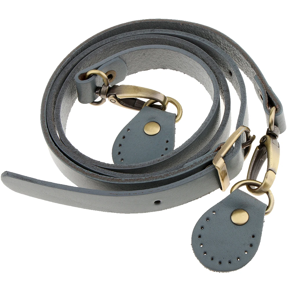 Grey 110-120 см модная сумка из натуральной кожи с ремнем на плечо - Цвет: Grey